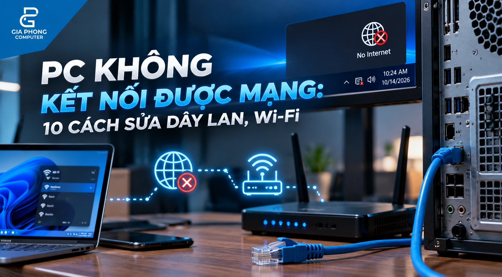 PC Không Kết Nối Được Mạng: 10 Cách Sửa Dây LAN, Wi-Fi