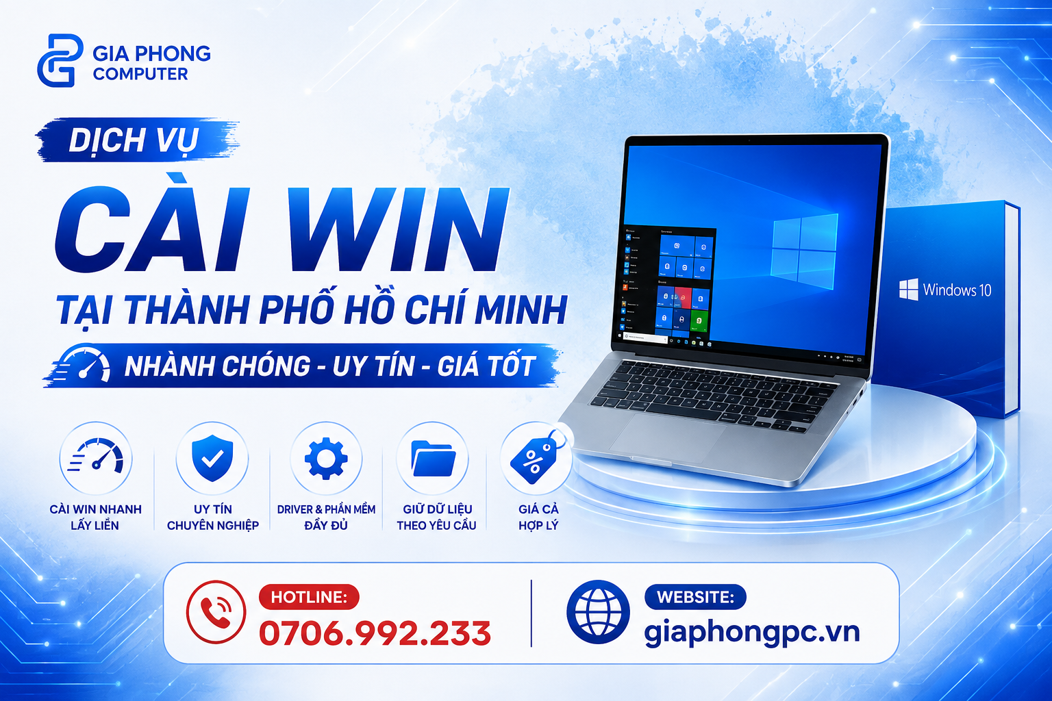 Dịch Vụ Cài Win Tại Thành Phố Hồ Chí Minh — Nhanh Chóng, Uy Tín, Giá Tốt