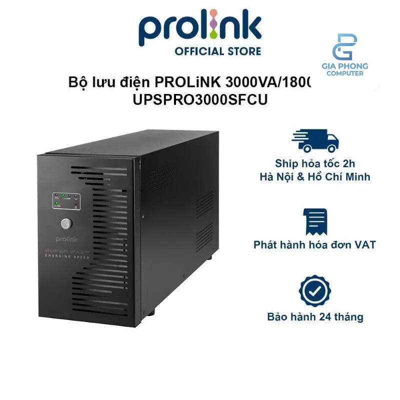 Bộ lưu điện UPS PROLINK PRO3000SFCU (3000VA) – 1800W