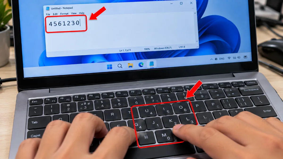 Bước 1: Kiểm tra hiện tượng và thử các phím bị lỗi – bàn phím laptop gõ ra số