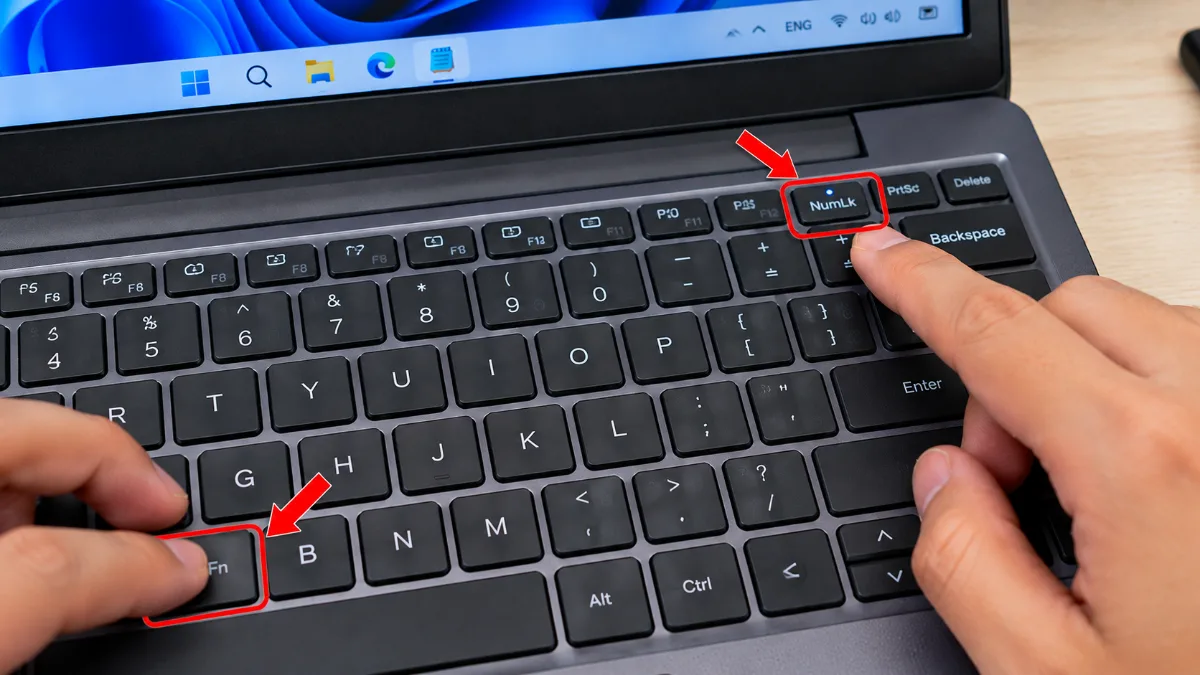 Bước 2: Tắt Num Lock khi phím chữ nhập thành số – bàn phím laptop gõ ra số