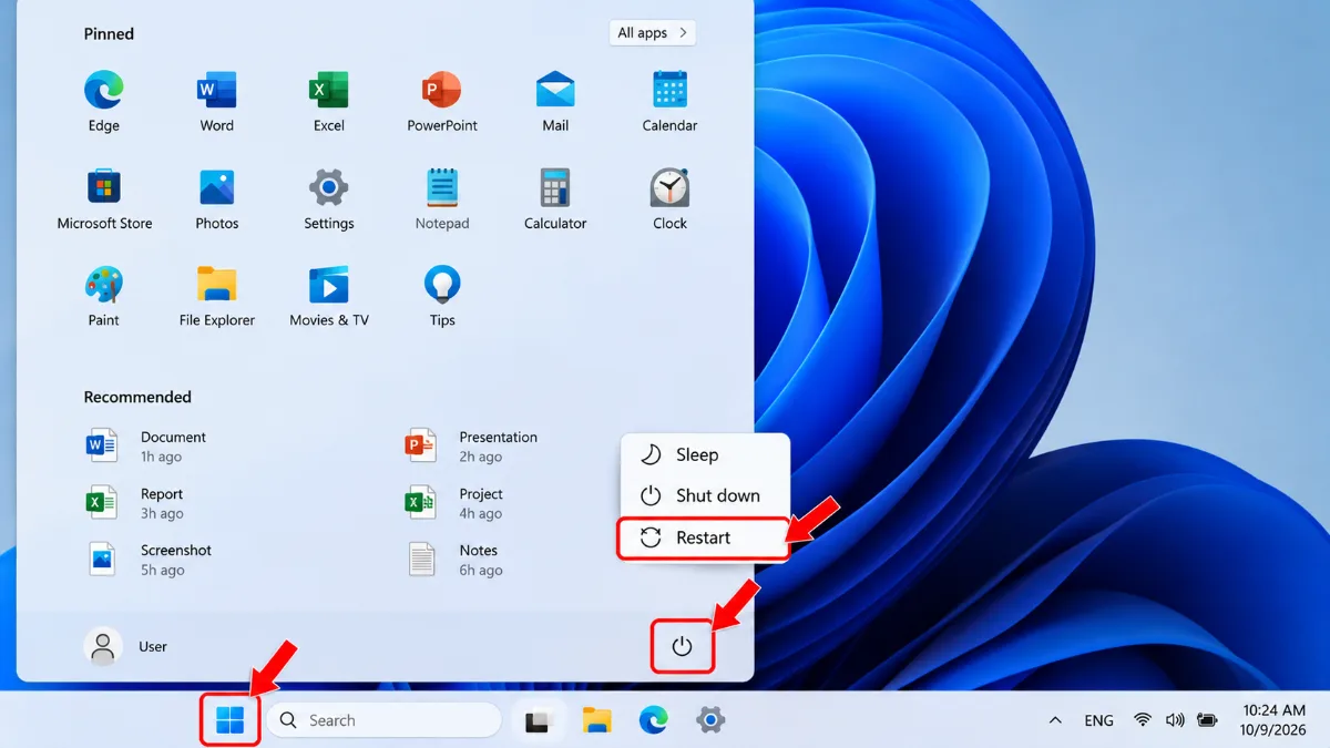 Bước 6: Khởi động lại máy và kiểm tra phần mềm đang chạy – bàn phím laptop gõ ra số