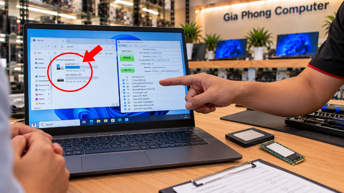Bước 8: Kiểm tra dữ liệu, ứng dụng và bàn giao – nâng cấp SSD laptop TPHCM