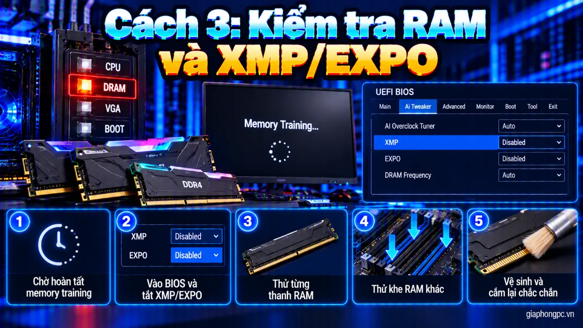 Cách 3 kiểm tra RAM và XMP EXPO
