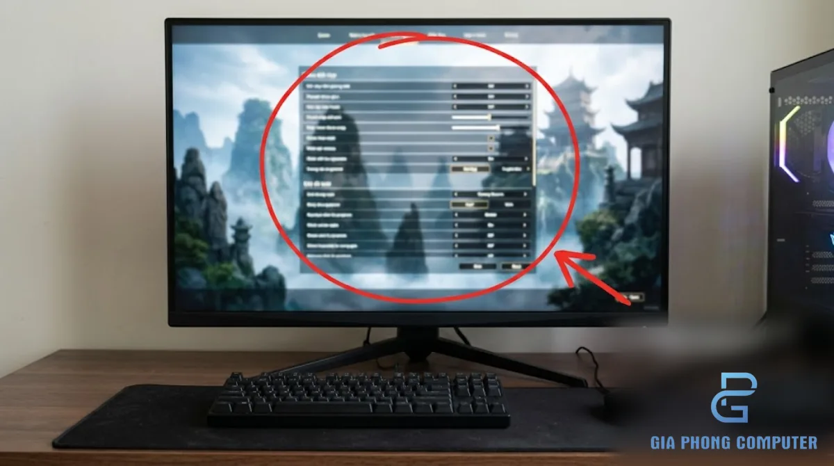 Cài đặt DLSS trong mục đồ họa của một trò chơi PC