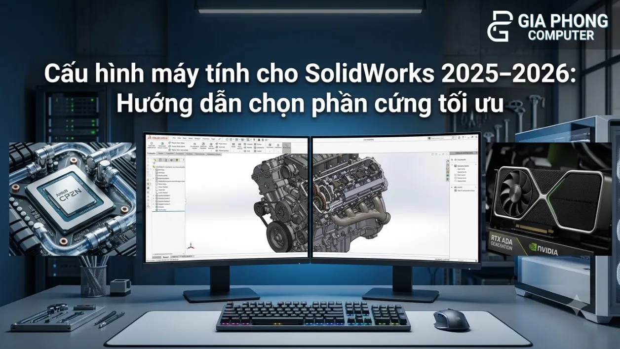 Cấu hình máy tính cho SolidWorks 2025–2026: Hướng dẫn chọn phần cứng tối ưu