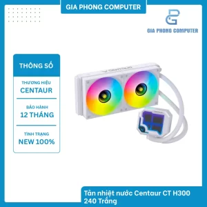 Tản nhiệt nước Centaur CT H300 240 Trắng