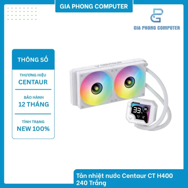Tản nhiệt nước Centaur CT H400 240 Trắng