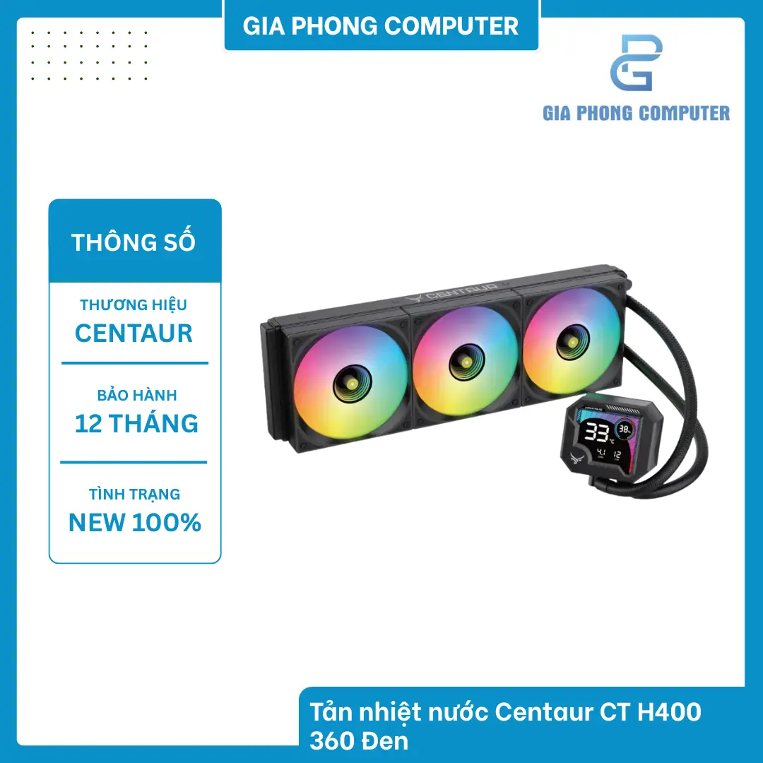 Tản nhiệt nước Centaur CT H400 360 Đen