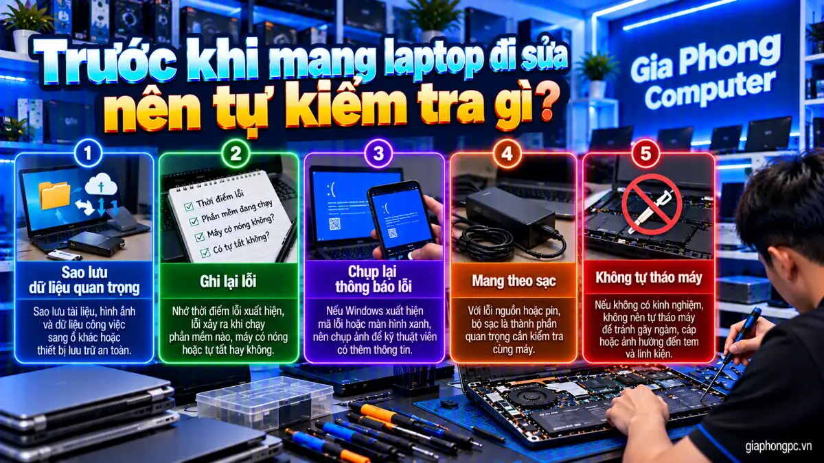 Chọn nơi sửa laptop uy tín ở TPHCM cần chú ý gì