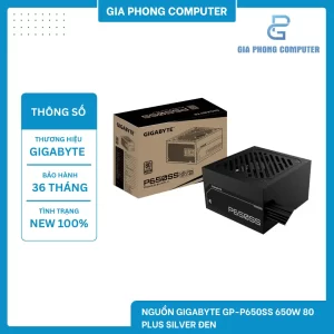 NGUỒN GIGABYTE GP-P650SS 650W 80 PLUS SILVER ĐEN