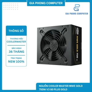 NGUỒN COOLER MASTER MWE GOLD 750w V3 80 PLUS GOLD