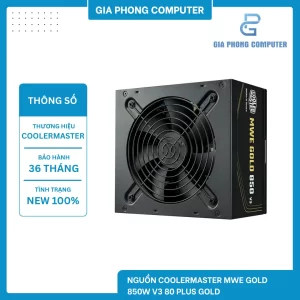 NGUỒN COOLERMASTER MWE GOLD 850W V3 80 PLUS GOLD