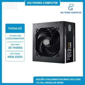 NGUỒN COOLER MASTER MWE GOLD 850  V2 FULL MODULAR 850W
