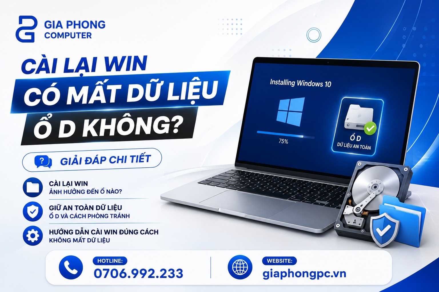 Cài Lại Win Có Mất Dữ Liệu Ổ D Không? Giải Đáp Chi Tiết