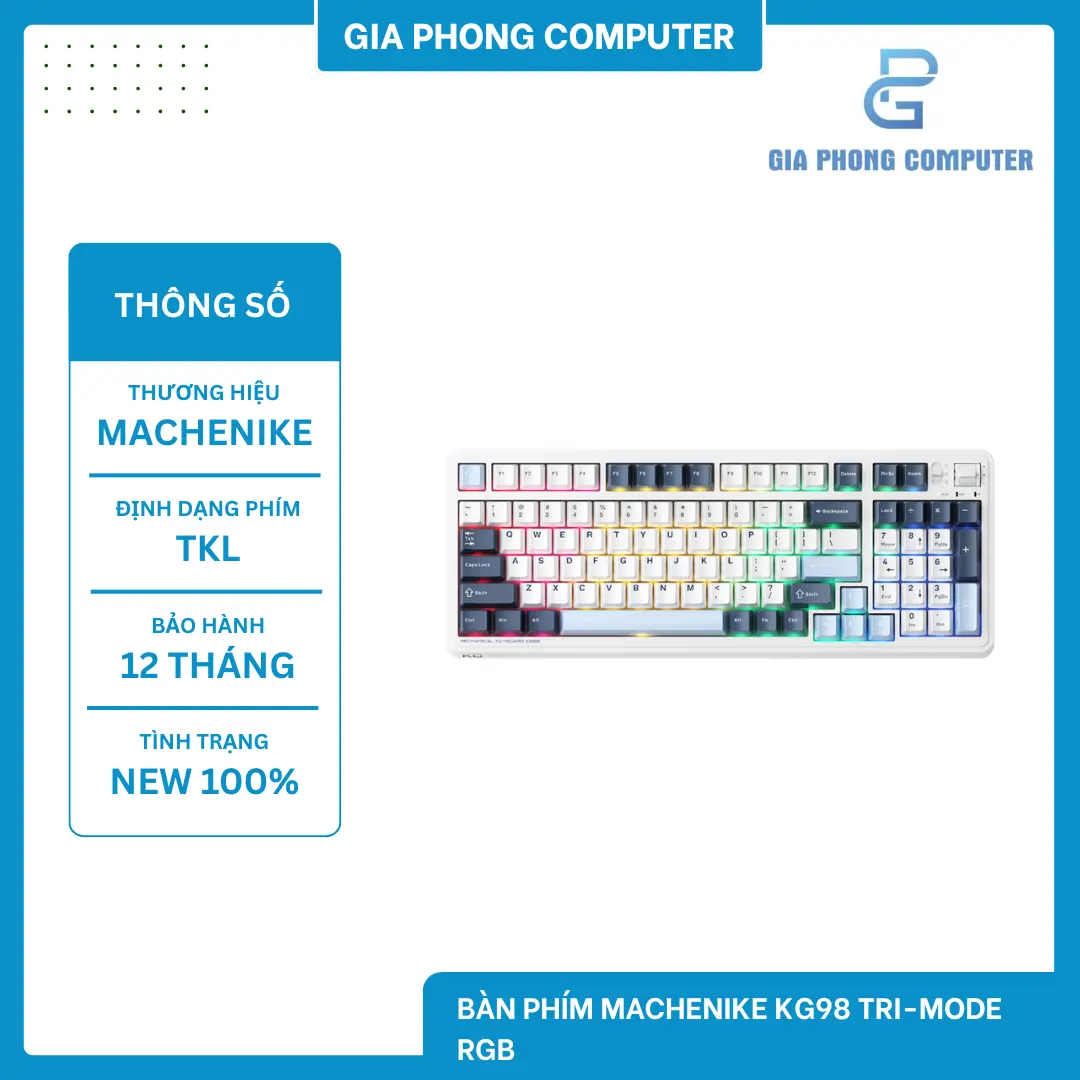 Bàn phím Machenike KG98 Tri-Mode RGB
