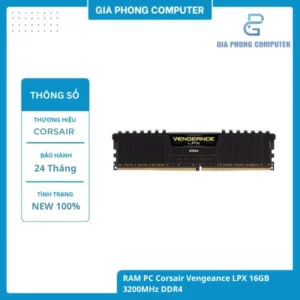 RAM PC Corsair Vengeance LPX 16GB 3200MHz DDR4