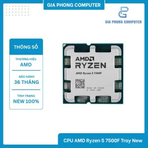 CPU AMD Ryzen 5 7500F Tray New
