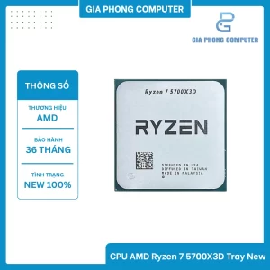 CPU AMD Ryzen 7 5700X3D Tray New
