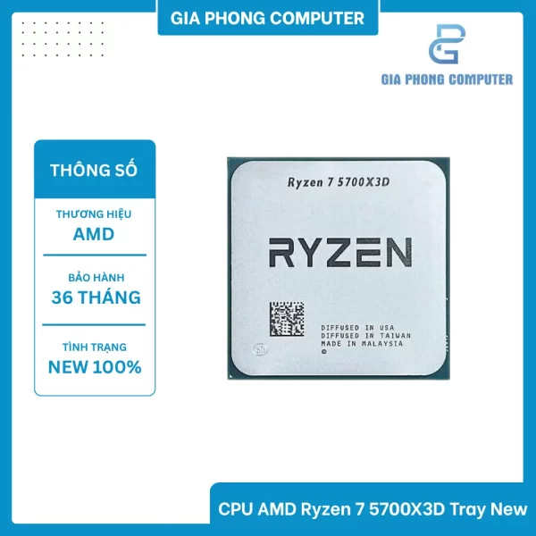 CPU AMD Ryzen 7 5700X3D Tray New