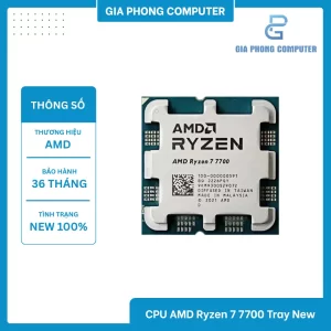 CPU AMD Ryzen 7 7700 Tray New