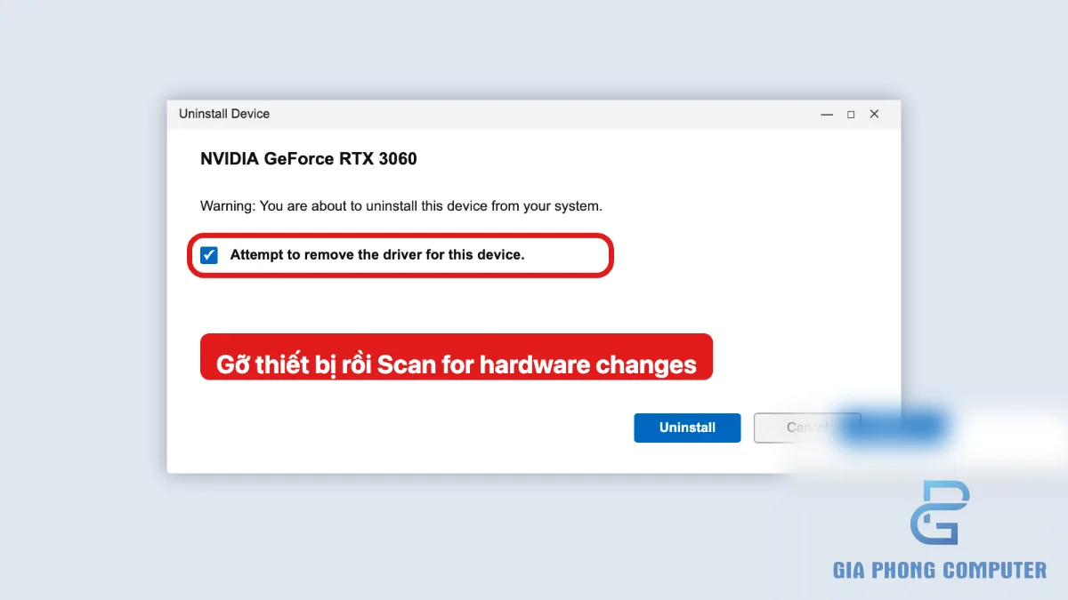 Gỡ thiết bị báo Code 43 trong Device Manager của Windows