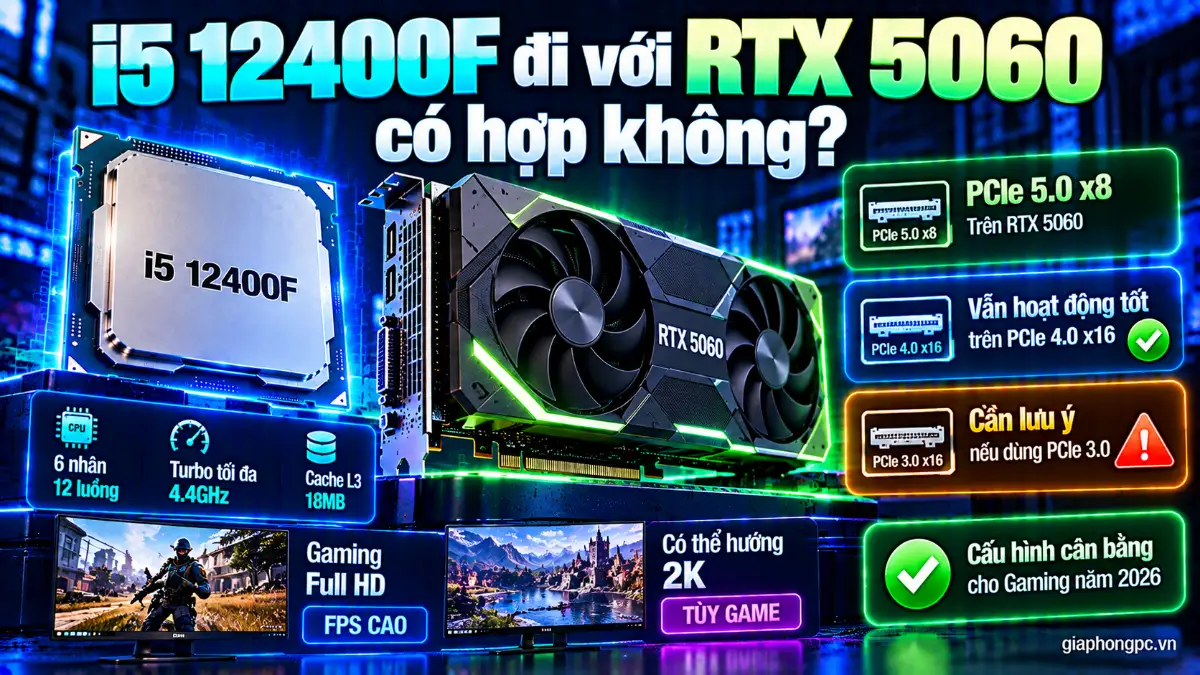i5 12400F đi với RTX 5060 có hợp không