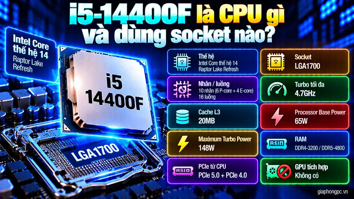 i5 14400F là CPU gì và dùng socket nào