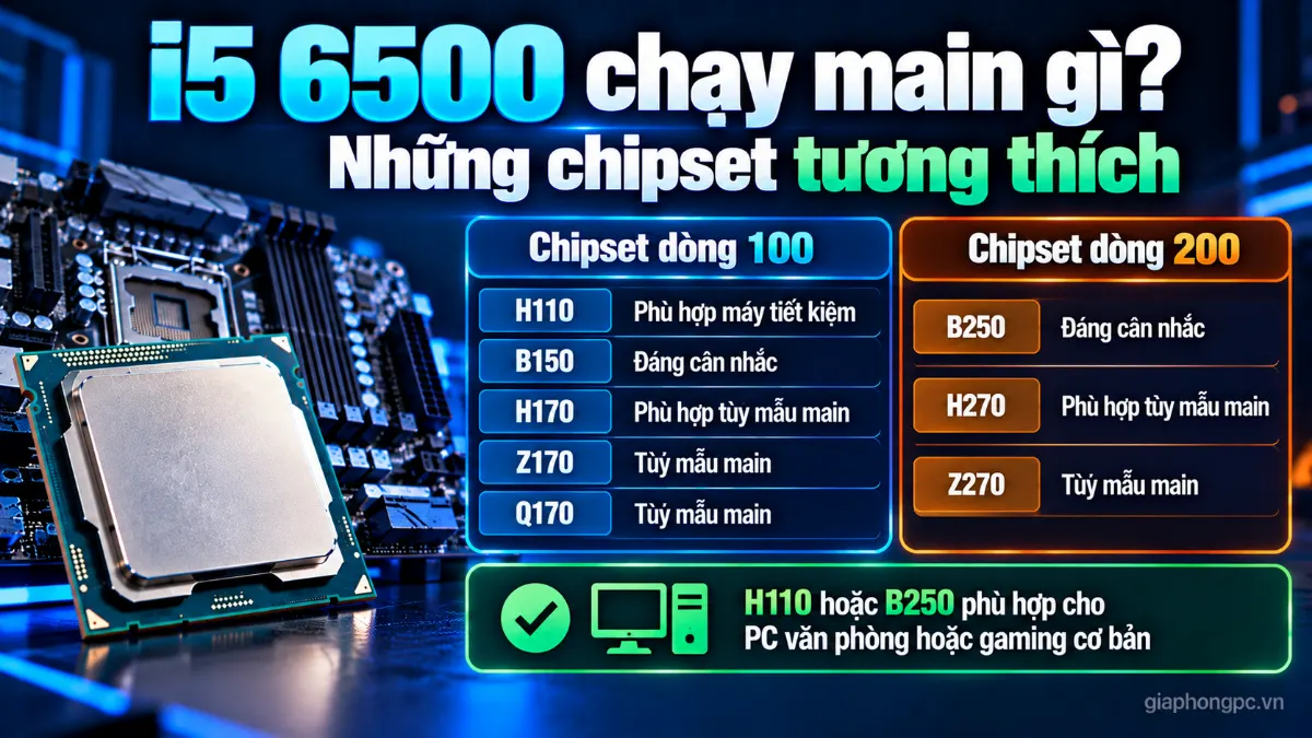 i5 6500 không chạy main H310 B360 B365 Z390
