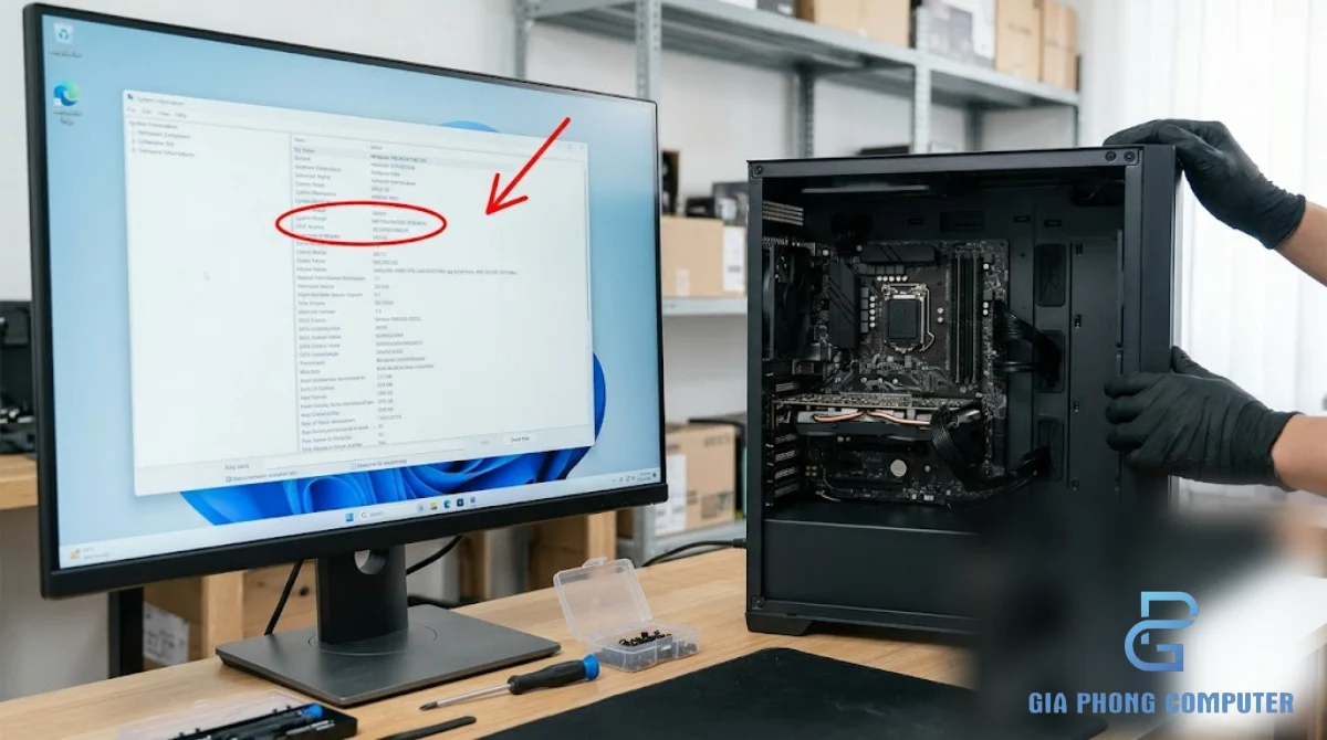 Kiểm tra model mainboard và phiên bản BIOS trước khi cập nhật