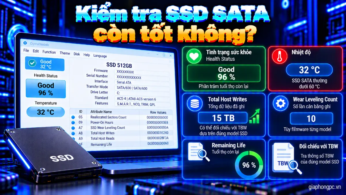Kiểm tra SSD SATA còn tốt không