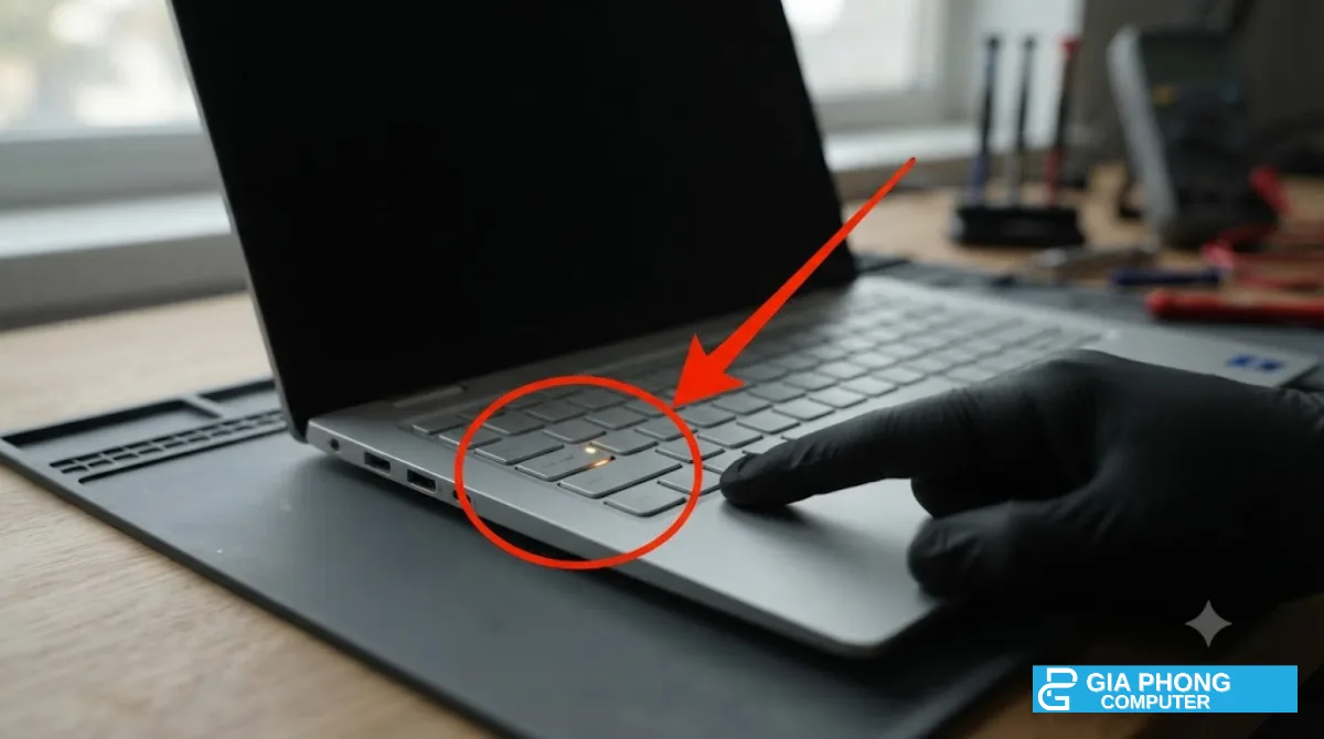 Đèn Caps Lock nháy báo lỗi laptop