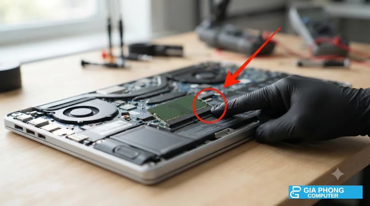 Tháo RAM laptop khi laptop không lên nguồn