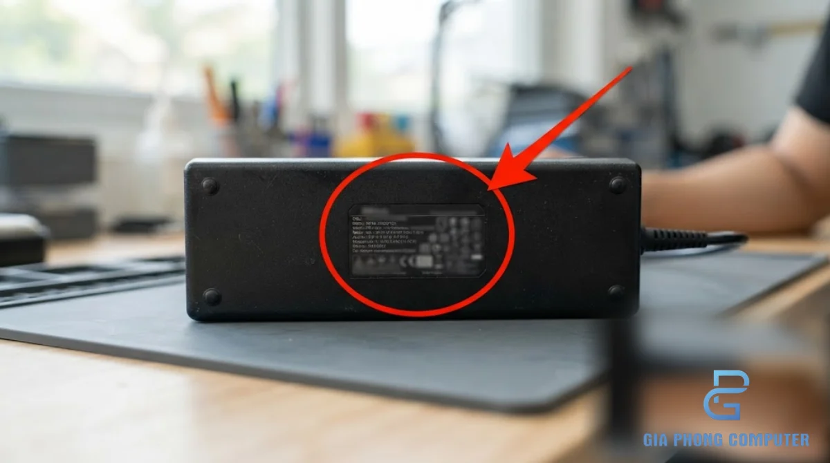 Kiểm tra công suất cục sạc laptop