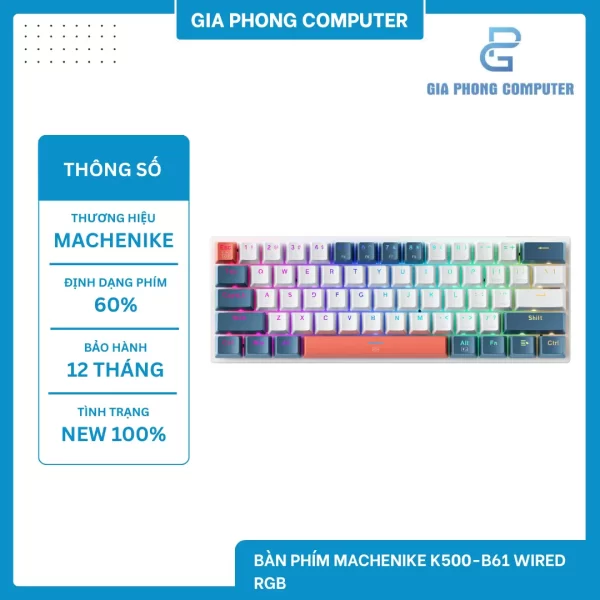 BÀN PHÍM MACHENIe K500-B61 Wired RGB
