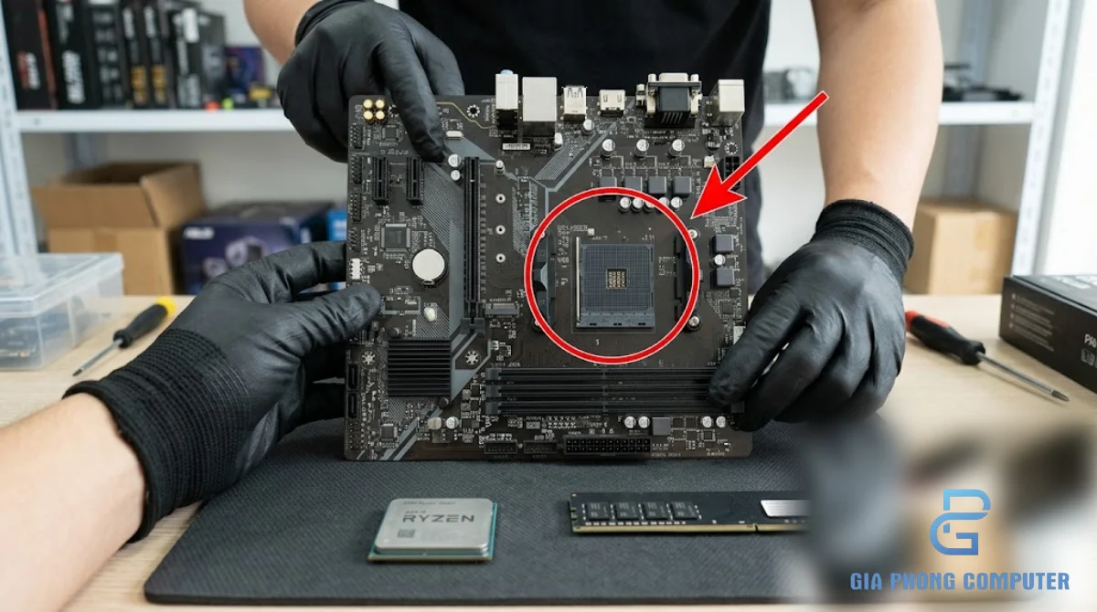 Main A520 hỗ trợ CPU nào với bo mạch chủ AM4 và bộ xử lý Ryzen đặt trên bàn kỹ thuật