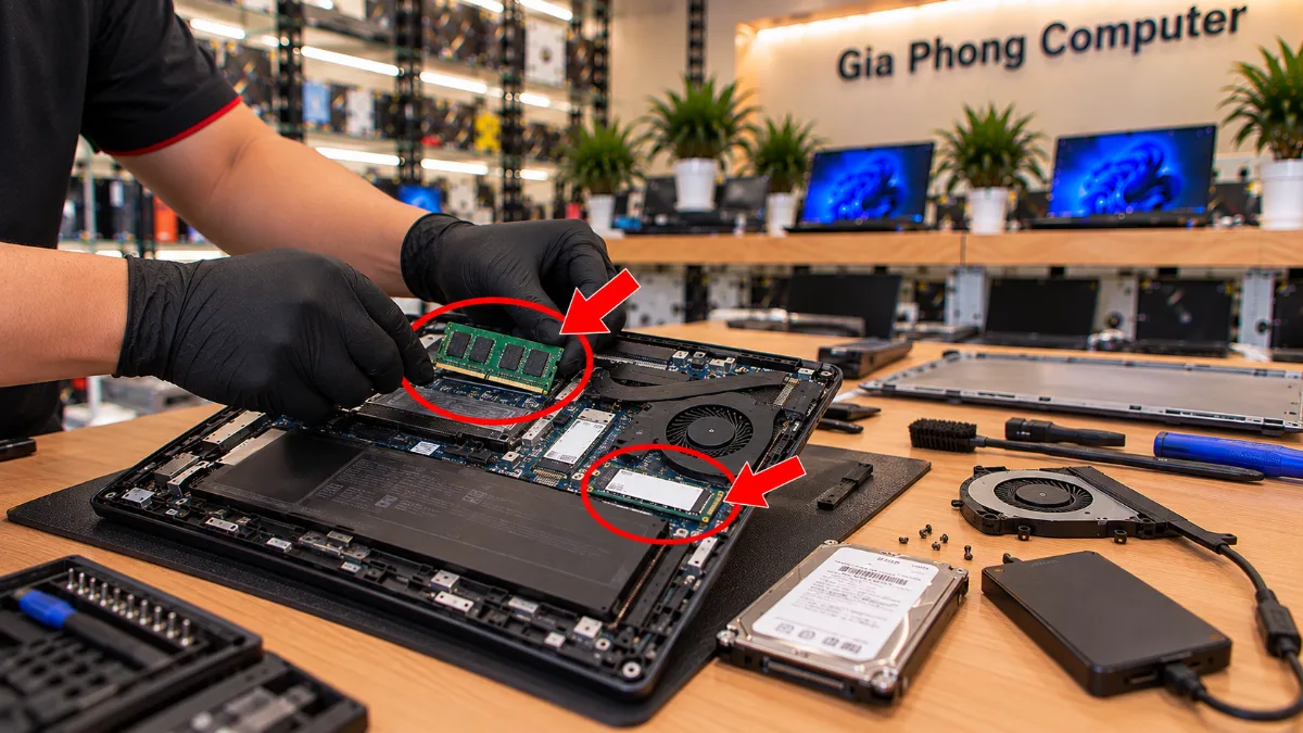Nâng cấp SSD laptop kết hợp với những hạng mục nào – nâng cấp SSD laptop TPHCM