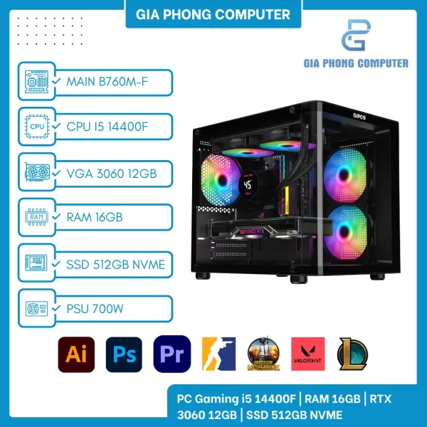 PC Gaming i5-14400F | RTX 3060 12GB