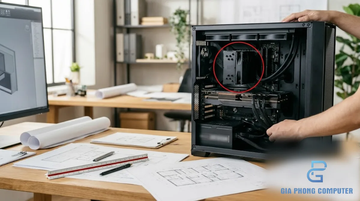 Máy tính workstation dành cho kiến trúc sư dựng hình và render phối cảnh