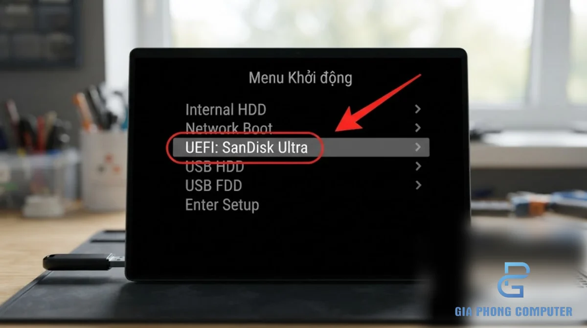 Phím boot menu chọn khởi động từ USB