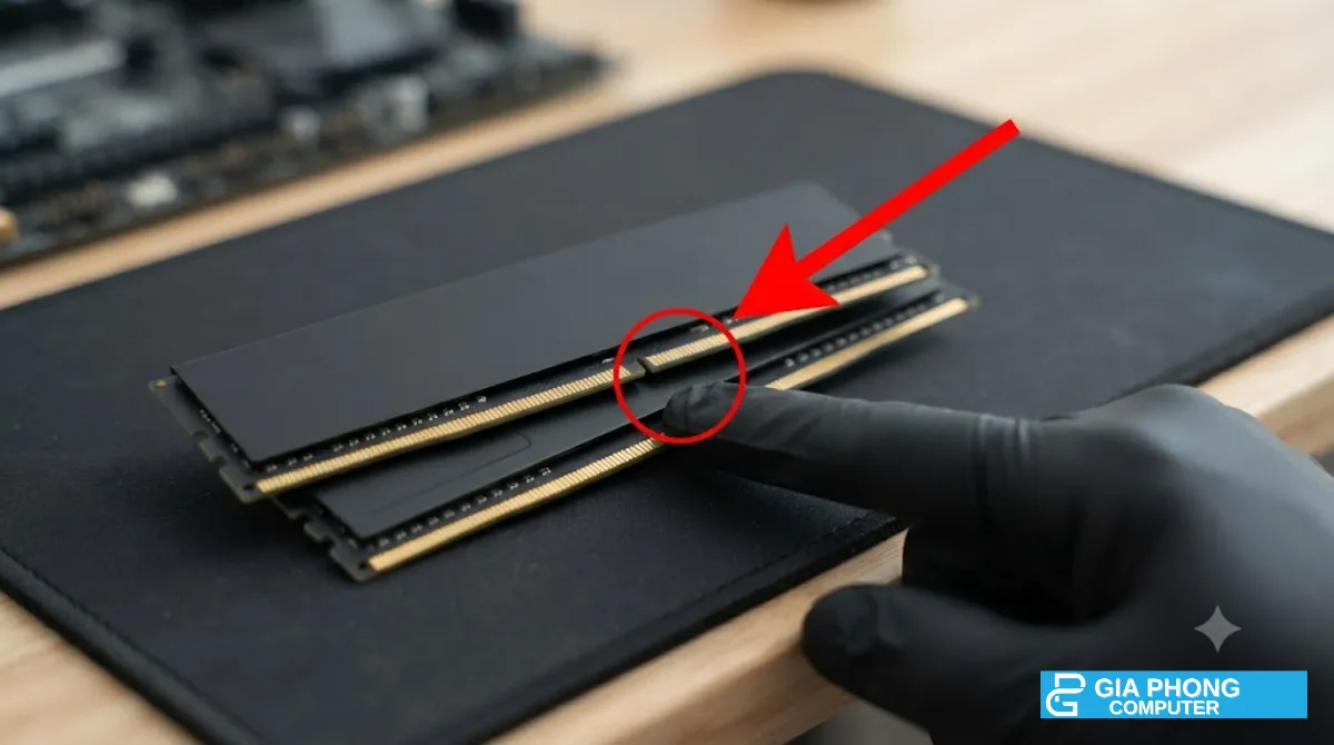 Khấc chân RAM DDR4 và DDR5 khác vị trí