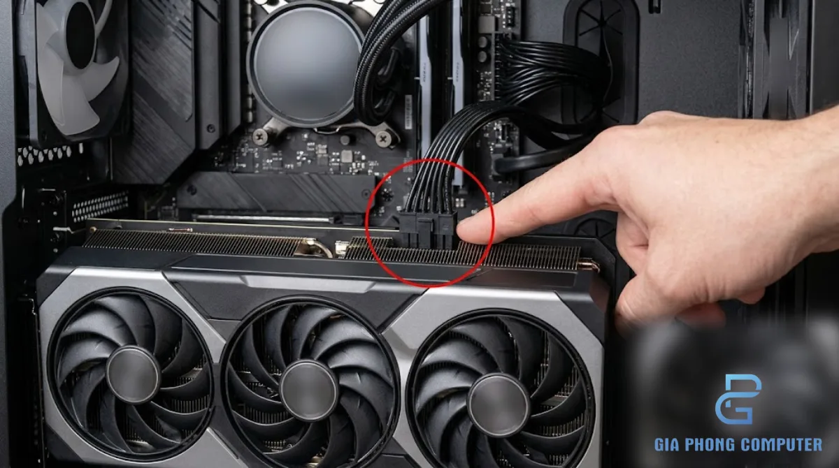 Cấu hình PC gaming lắp Zotac RTX 5070 ba quạt và kiểm tra không gian bên trong case