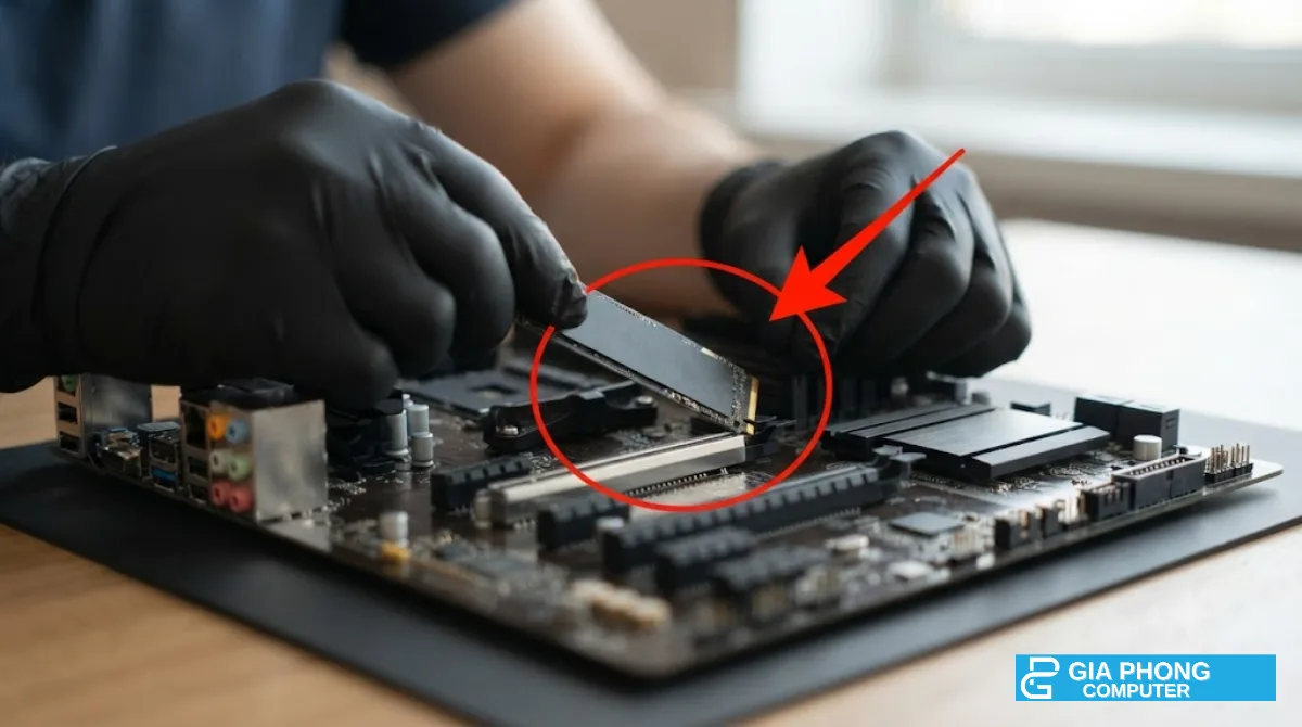 Lắp SSD M.2 NVMe vào mainboard