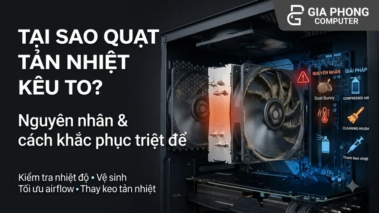 Tại sao quạt tản nhiệt kêu to và cách khắc phục triệt để