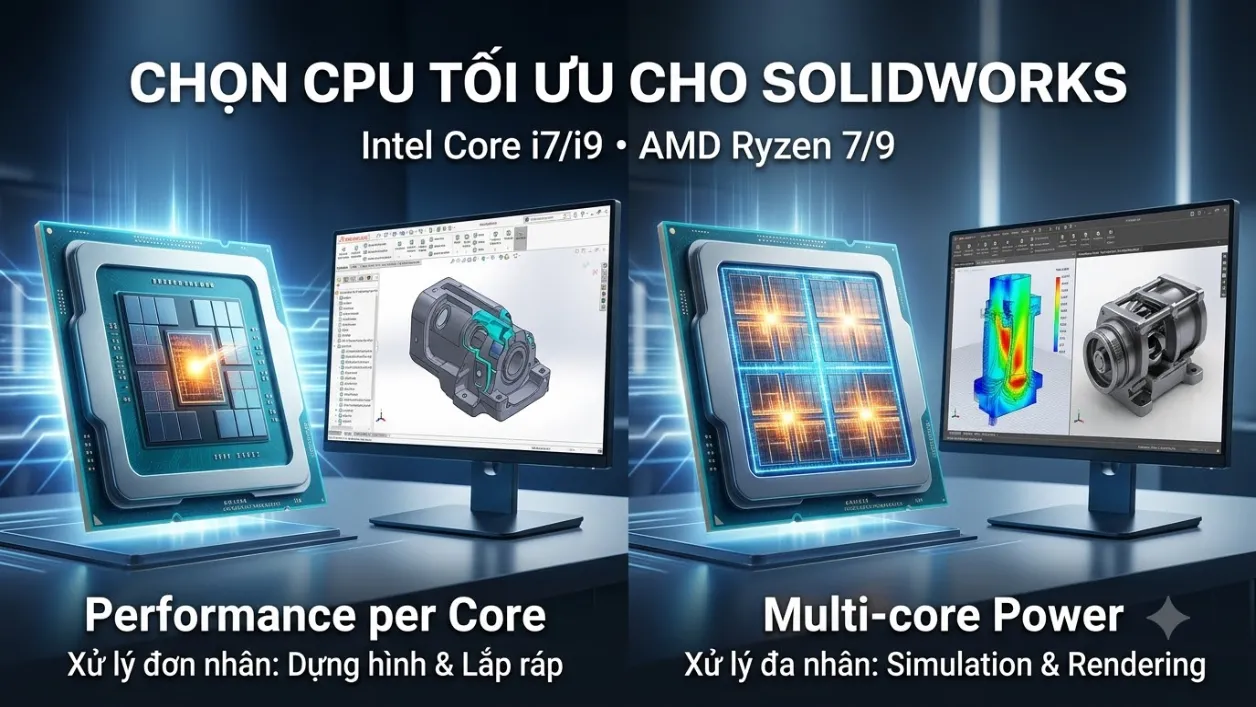 CPU nào phù hợp cho người dùng SolidWorks?
