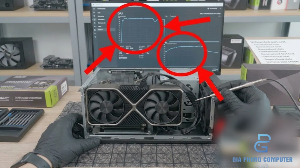 Stress test RTX 4070 cũ bằng phần mềm kiểm tra GPU trước khi mua