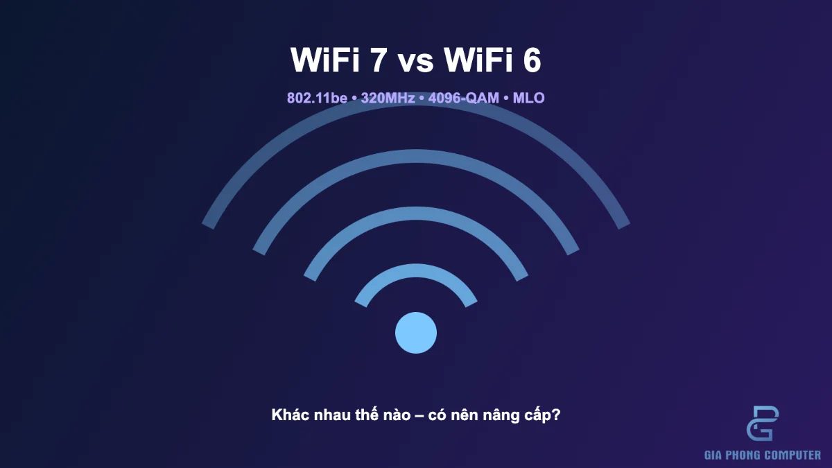 So sánh công nghệ WiFi 7 và WiFi 6 trên router và máy tính