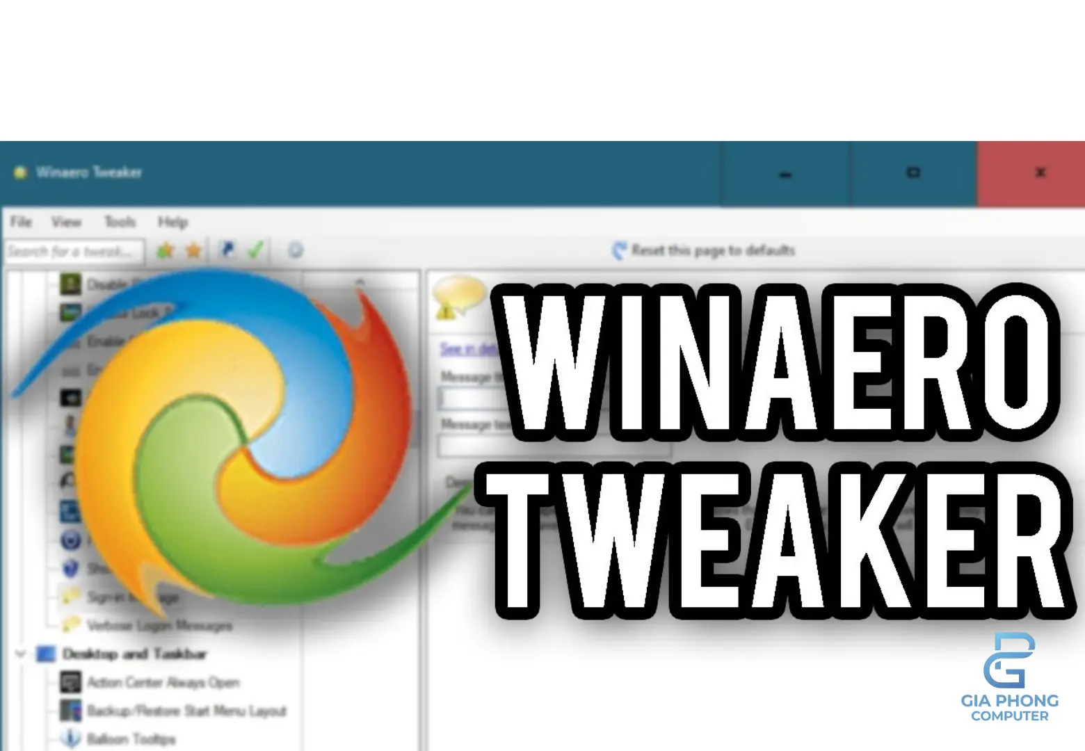 tùy chỉnh Windows với Winaero Tweaker